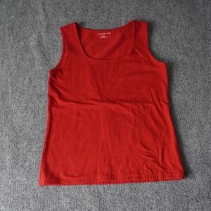 Coldwater Creek Tank Top Women's Red Sleeveless‎ Casual Knit Summer
